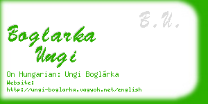 boglarka ungi business card