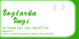 boglarka ungi business card
